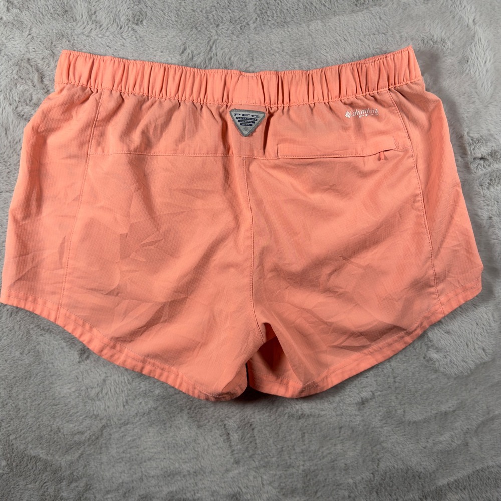 Columbia PFG Womens Shorts Size Medium Coral Peach Performance Fishing Hiking - Picture 6 of 6